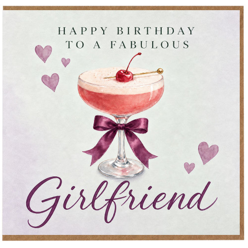 Girlfriend Birthday Card, Happy Birthday to a Fabulous Girlfriend Cocktail Design