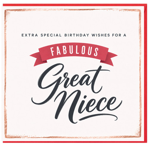 Great Niece Birthday Card, Fabulous Great Niece Card