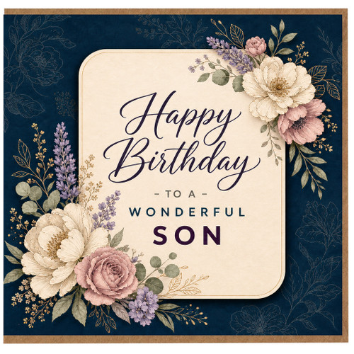 Son Birthday Card, Happy Birthday to a Wonderful Son Card