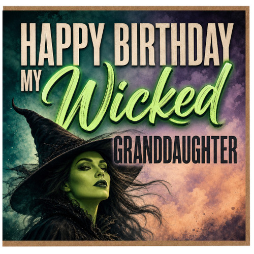 Granddaughter Birthday Card, Happy Birthday My Wicked Granddaughter Card