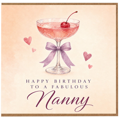 Nanny Birthday Card, Happy Birthday to a Fabulous Nanny Card