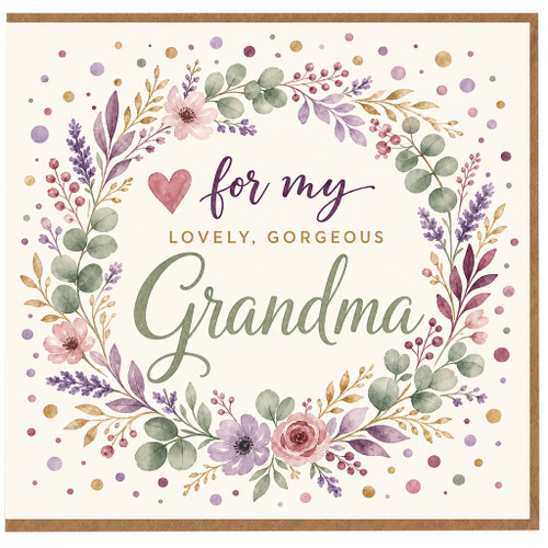 Grandma Birthday Card, Lovely Gorgeous Grandma Greeting Card