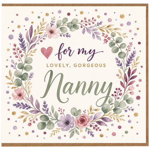 Nanny Birthday Card, For My Lovely Gorgeous Nanny Card