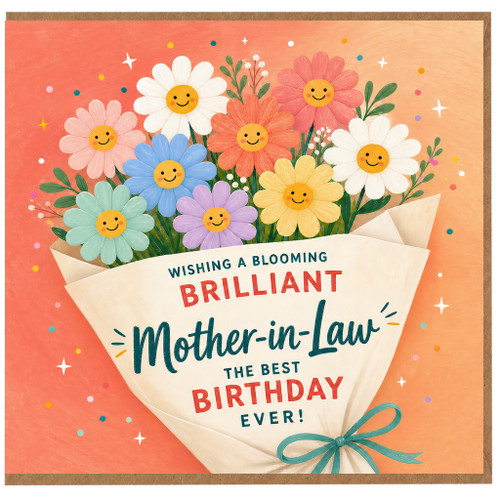 Mother - in - Law Birthday Card, Brilliant Floral Bouquet Design