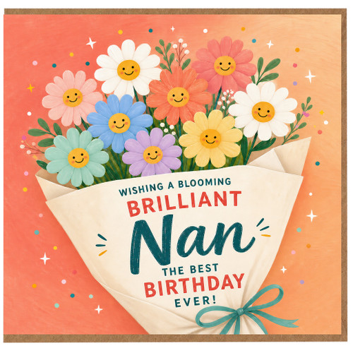 Nan Birthday Card, Blooming Brilliant Birthday Card for Nan