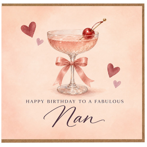 Nan Birthday Card, Happy Birthday to a Fabulous Nan