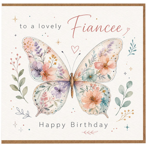 Fiancee Birthday Card, To a Lovely Fiancée Happy Birthday Card
