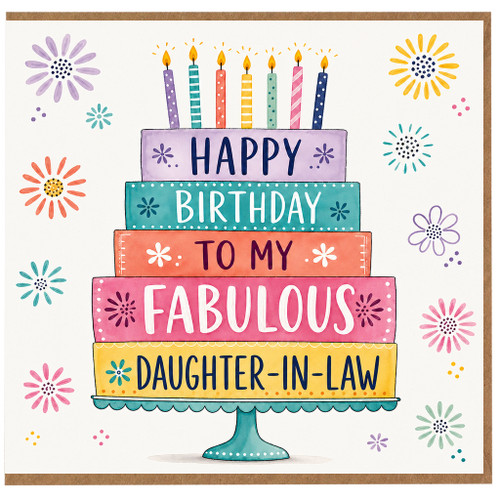 Daughter - in - Law Birthday Card, Happy Birthday to My Fabulous Daughter - in - Law