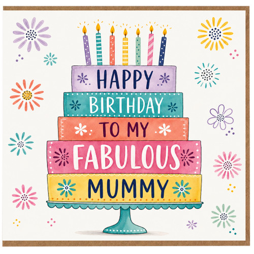 Mummy Birthday Card, Happy Birthday To My Fabulous Mummy Card