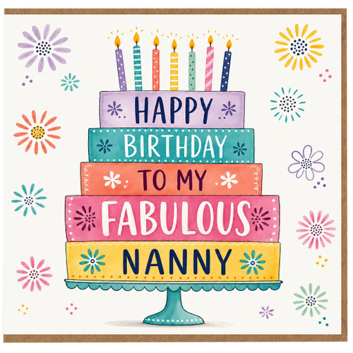 Nanny Birthday Card, Happy Birthday To My Fabulous Nanny