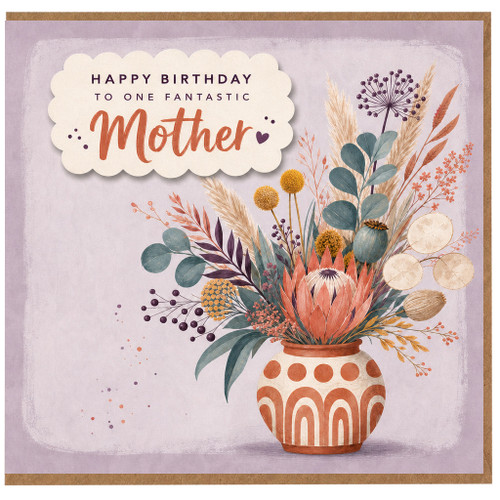 Mother Birthday Card, Happy Birthday to One Fantastic Mother Card