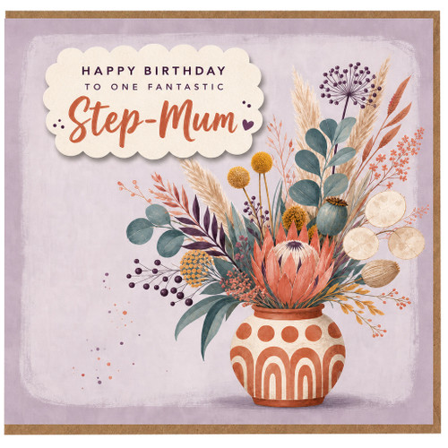 Step - Mum Birthday Card, Happy Birthday to One Fantastic Step - Mum Card