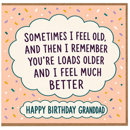 Granddad Birthday Card, Funny Happy Birthday Grandad Card