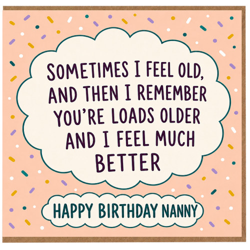 Nanny Birthday Card, Funny Happy Birthday Card for Nanny