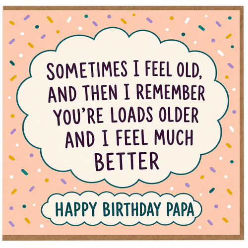 Papa Birthday Card, Funny Happy Birthday Card for Papa from Family