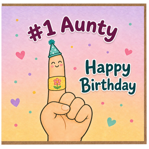 #1 Aunty Happy Birthday Card