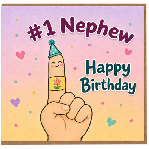 Nephew Happy Birthday Card, #1 Nephew Cute Birthday Card