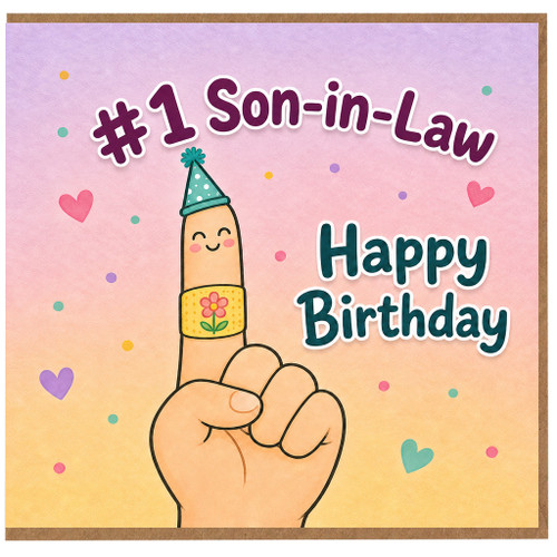 Son - in - Law Birthday Card, #1 Son - in - Law Happy Birthday Card