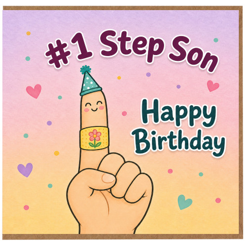 Step Son Birthday Card, #1 Step Son Happy Birthday Card