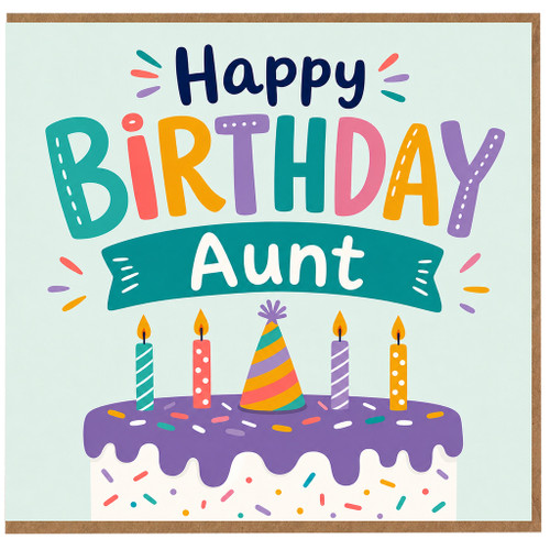 Aunt Birthday Card, Happy Birthday Aunt Card