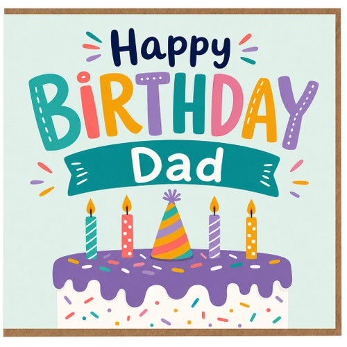 Dad Birthday Card, Happy Birthday Dad Card