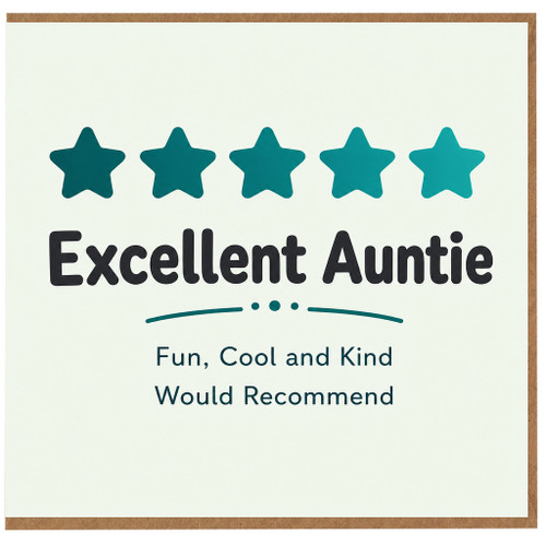 Auntie Appreciation Card, Excellent Auntie Card