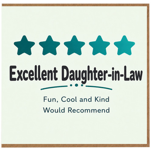 Daughter - in - Law Card, Excellent Daughter - in - Law Appreciation Card