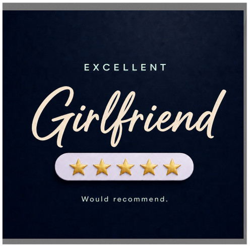 Girlfriend Card, Excellent Girlfriend 5 Star Greeting Card