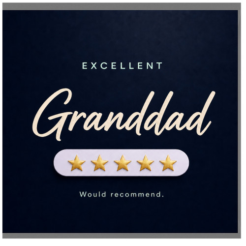 Granddad Birthday Card, Excellent Granddad Five Star Card