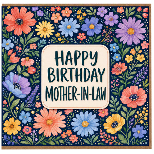 Mother - in - Law Happy Birthday Card