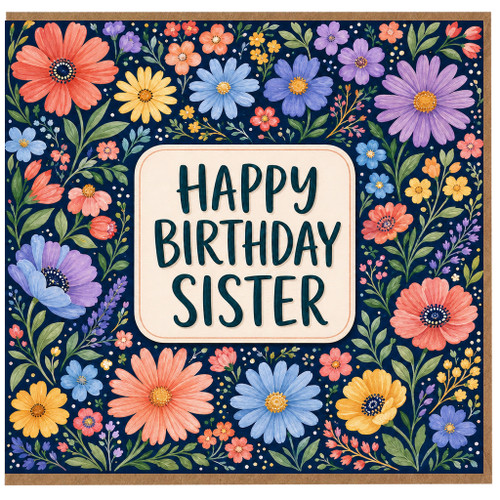 Sister Happy Birthday Card
