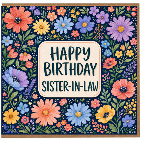 Sister - in - Law Birthday Card