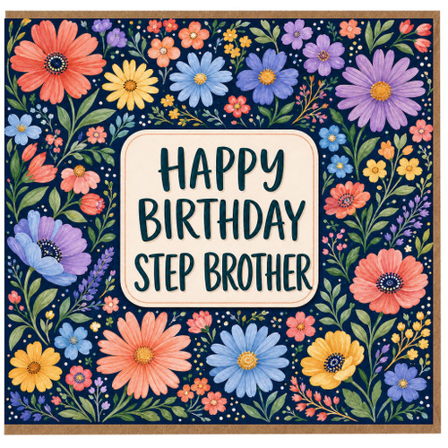 Step Brother Birthday Card