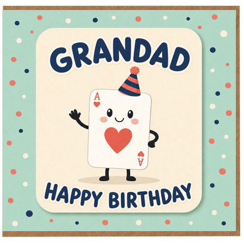Grandad Birthday Card, Funny Happy Birthday Card for Grandad