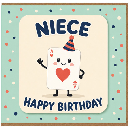 Niece Birthday Card, Cute Happy Birthday Card for Niece