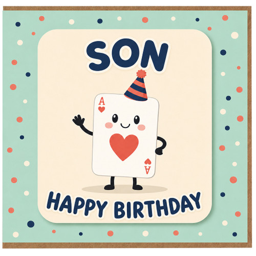 Son Birthday Card, Happy Birthday Card for Son