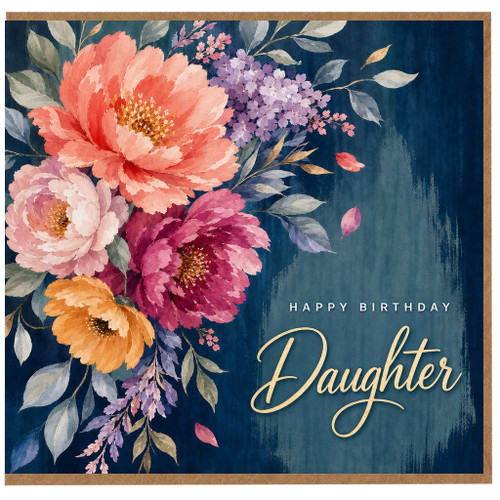 Daughter Birthday Card, Happy Birthday Daughter Floral Card