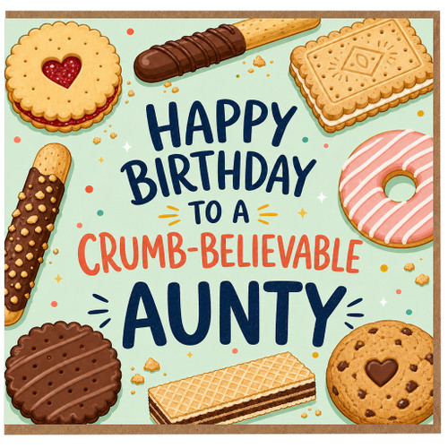 Aunty Birthday Card, Crumb - Believable Birthday Card for Aunty