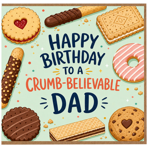Dad Birthday Card, Crumb - Believable Dad Funny Birthday Card