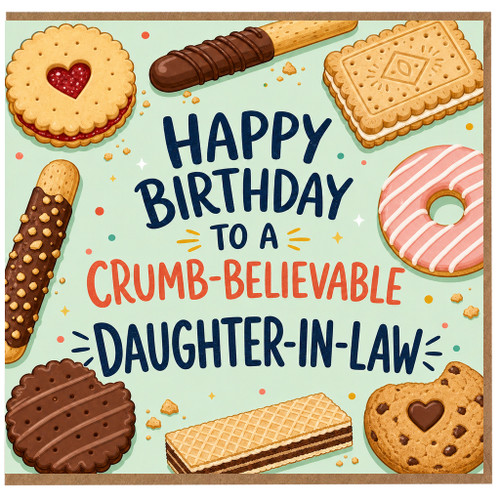 Daughter - in - Law Birthday Card, Crumb - Believable Happy Birthday Card