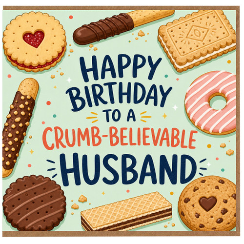 Husband Birthday Card, Crumb - Believable Happy Birthday Card for Husband
