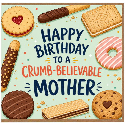 Mother Birthday Card, Happy Birthday to a Crumb - Believable Mother Card