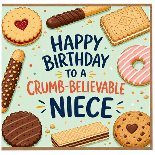 Niece Birthday Card, Happy Birthday to a Crumb - believable Niece