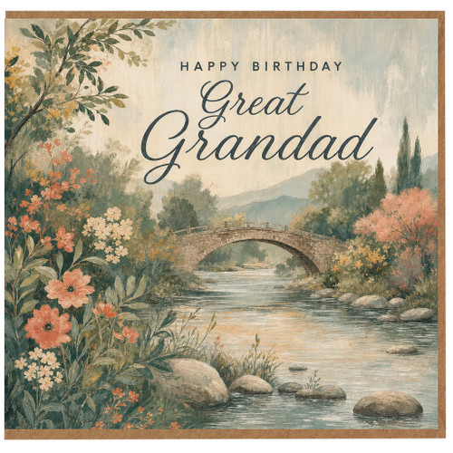 Great Grandad Birthday Card, Happy Birthday Card for Grandad