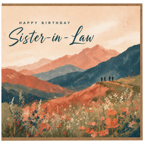 Sister - in - Law Birthday Card, Happy Birthday Greeting Card