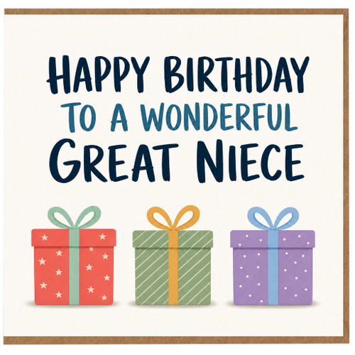 Great Niece Birthday Card, Happy Birthday to a Wonderful Great Niece