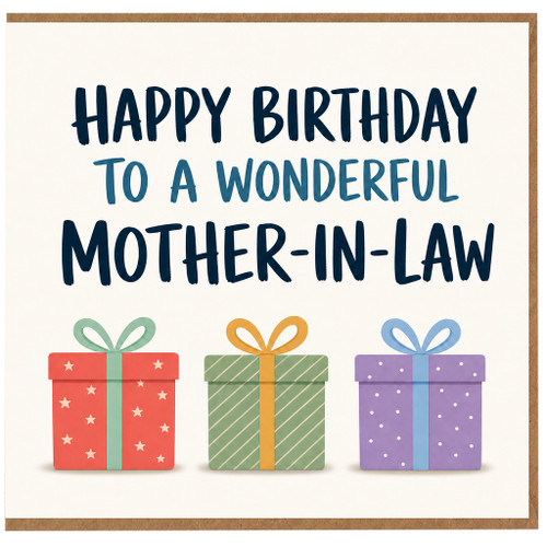 Mother - in - Law Birthday Card, Happy Birthday to a Wonderful Mother - in - Law Card