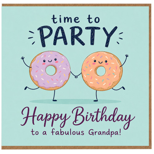 Grandpa Birthday Card, Time to Party Happy Birthday to a Fabulous Grandpa