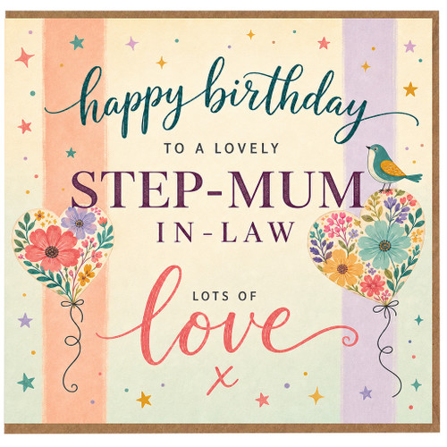 Step - Mum In - Law Birthday Card, To a Lovely Step - Mum In - Law Card