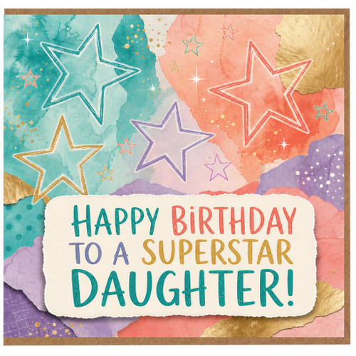 Daughter Birthday Card, Happy Birthday to a Superstar Daughter Card